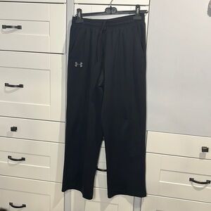 Under armor M black joggers, drawstring, elastic waist, wide, leg, comfort,
